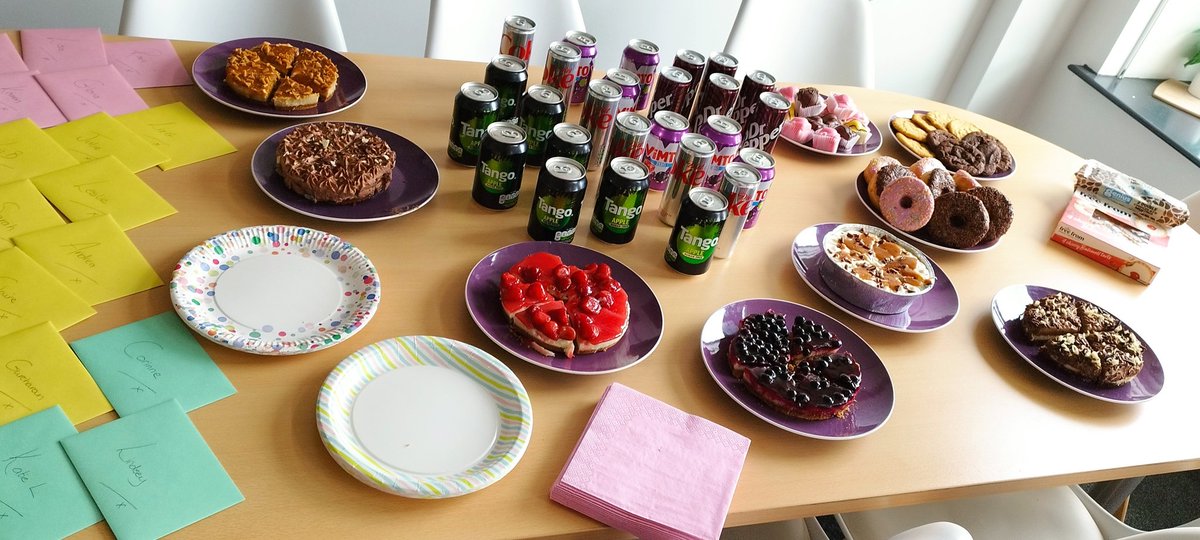 Cheese cakes, treats, fizzy pop and personal cards for every staff member to communicate the staffing plans for next year. A beautiful evening with the team 💙