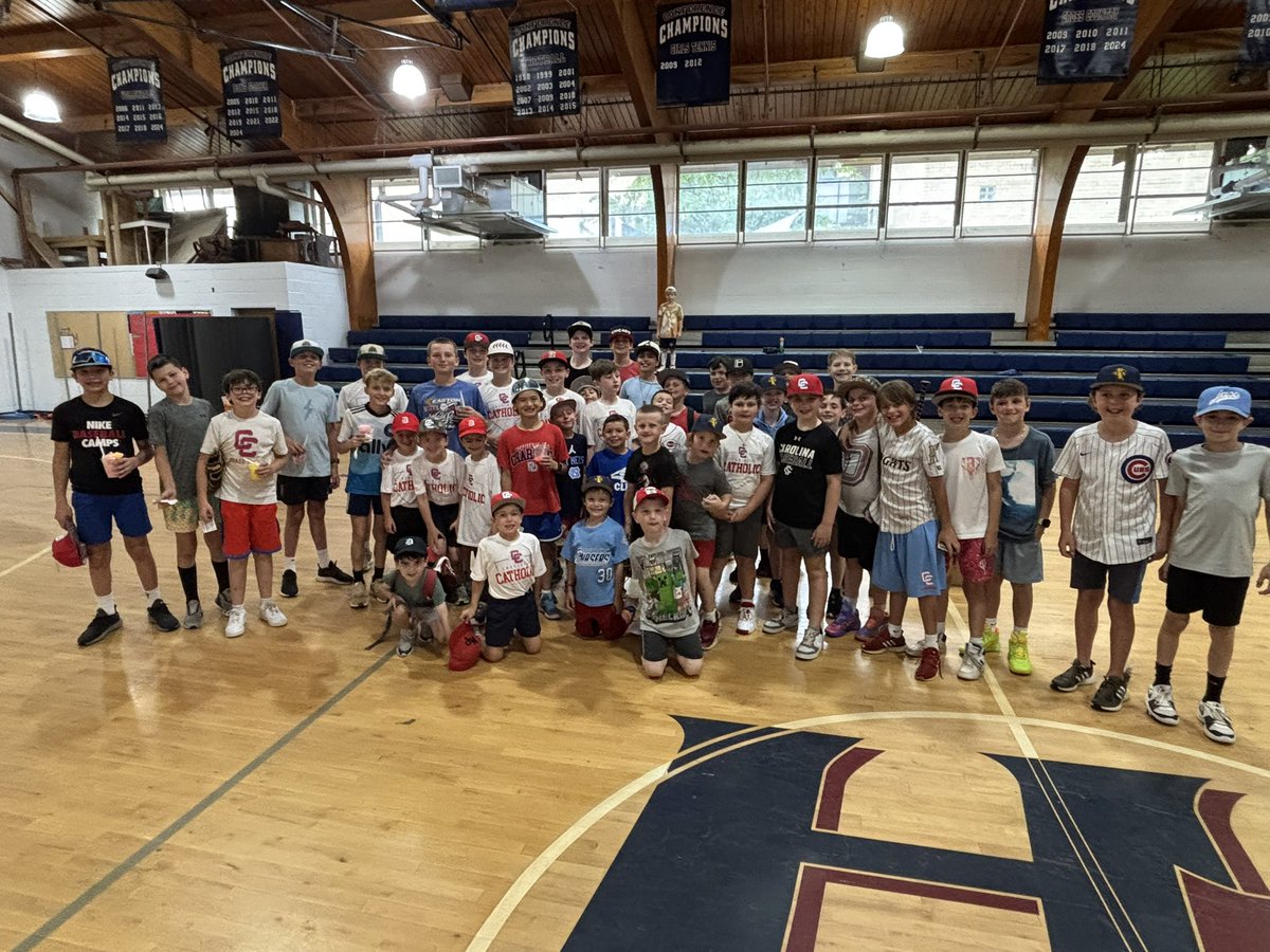 Had to pivot today with the rain and take camp inside to the gym at Holy Trinity… the kids loved it and we had a blast!

We played wiffle ball, baseball trivia, tug of war, and campers vs counselors in dodgeball!

Thankful for our campers and all of our camp staff this week!