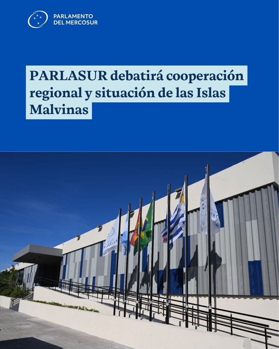 #AgenciaPARLASUR El próximo lunes se llevará a cabo la 3a. Sesión Especial titulada “Estado de situación actual de la cuestión Malvinas y sus implicancias para la posición estratégica del MERCOSUR en el Atlántico Sur” 

🔴 Transmisión en vivo desde YouTube
parlamentomercosur.org/innovaportal/v…