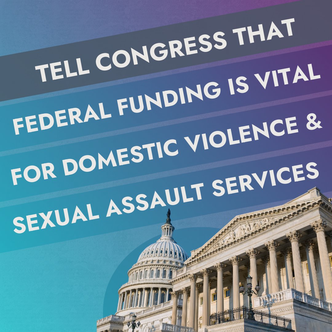 🚨 Sexual assault and domestic violence programs are in crisis. Federal funding that helps survivors access safety, healing, and support after violence is at risk of being slashed.

Congress must act — lives depend on it