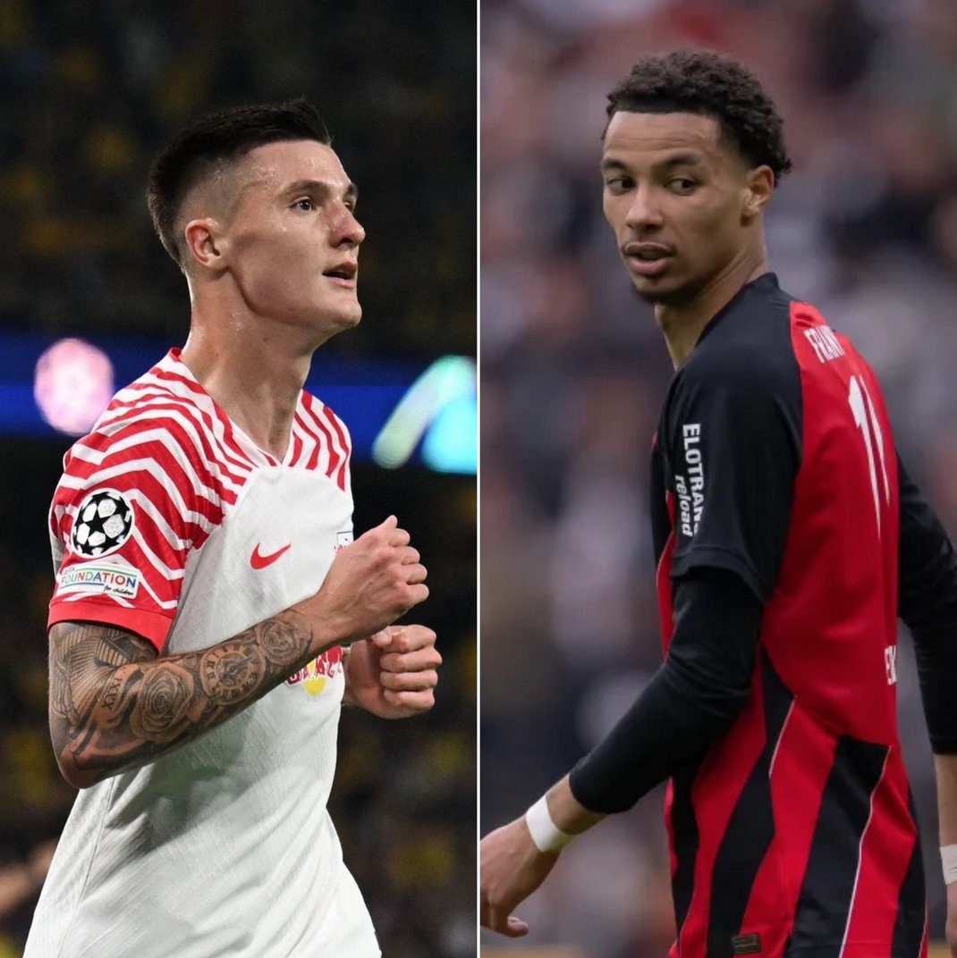 SeifAjax04's tweet photo. ⚔️ Hugo Ekitike vs Benjamin Šeško – A battle of young talents!

🇫🇷 Hugo Ekitike (21) – Eintracht Frankfurt
🇸🇮 Benjamin Šeško (22) – RB Leipzig
🗓️ Both played 33 matches in 2024/25

🔢 Stats per 90 mins — (Ekitike vs Šeško):
• 🔫 Shots: 3.68 vs 2.28
• 💨 Dribbles: 4.27 vs 2.81
• 📈 xG: 0.69 vs 0.32
• 🏗️ xA: 0.18 vs 0.07
• 🅰️ Assists: 0.20 vs 0.18
• 🎯 Goals: 0.49 vs 0.46
• 🧠 Key passes: 0.79 vs 0.32
• 🚀 Progressive runs: 3.02 vs 1.25
• 📊 Passes: 19.35 vs 19.45
• 🧮 Total shots: 112 vs 64

⚽️ 15 Hugo Ekitike - 13 Benjamin Šeško

🧩The FREE professional scouting assistant just got smarter 👉 https://t.co/XQtH86Ft1Z

❤️ Love it? Support the project:
☕️ https://t.co/kd742g45N2

Two different profiles, both with big futures ahead! 🌟
Who do you rate higher? 👇
