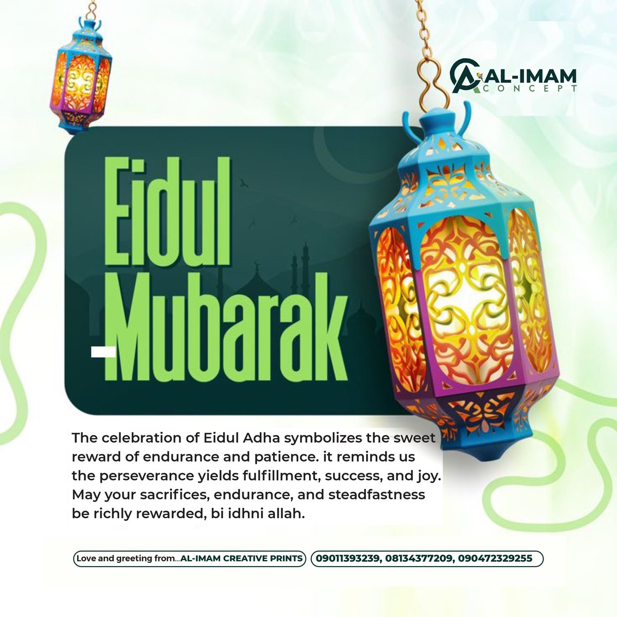 imamgraphics07's tweet photo. Wishing you a blessed Eid al-Adha May your faith and devotion be rewarded May Allah bless you and your family wishing you a joyous celebration

تقبل الله منا ومنكم صالح الأعمال 🤲🏻✨

#LaCasaDeLosFamososCol #السعوديه_البحرين #يوم_عرفة #EidulAdha2025 https://t.co/kY9RQlJsbc