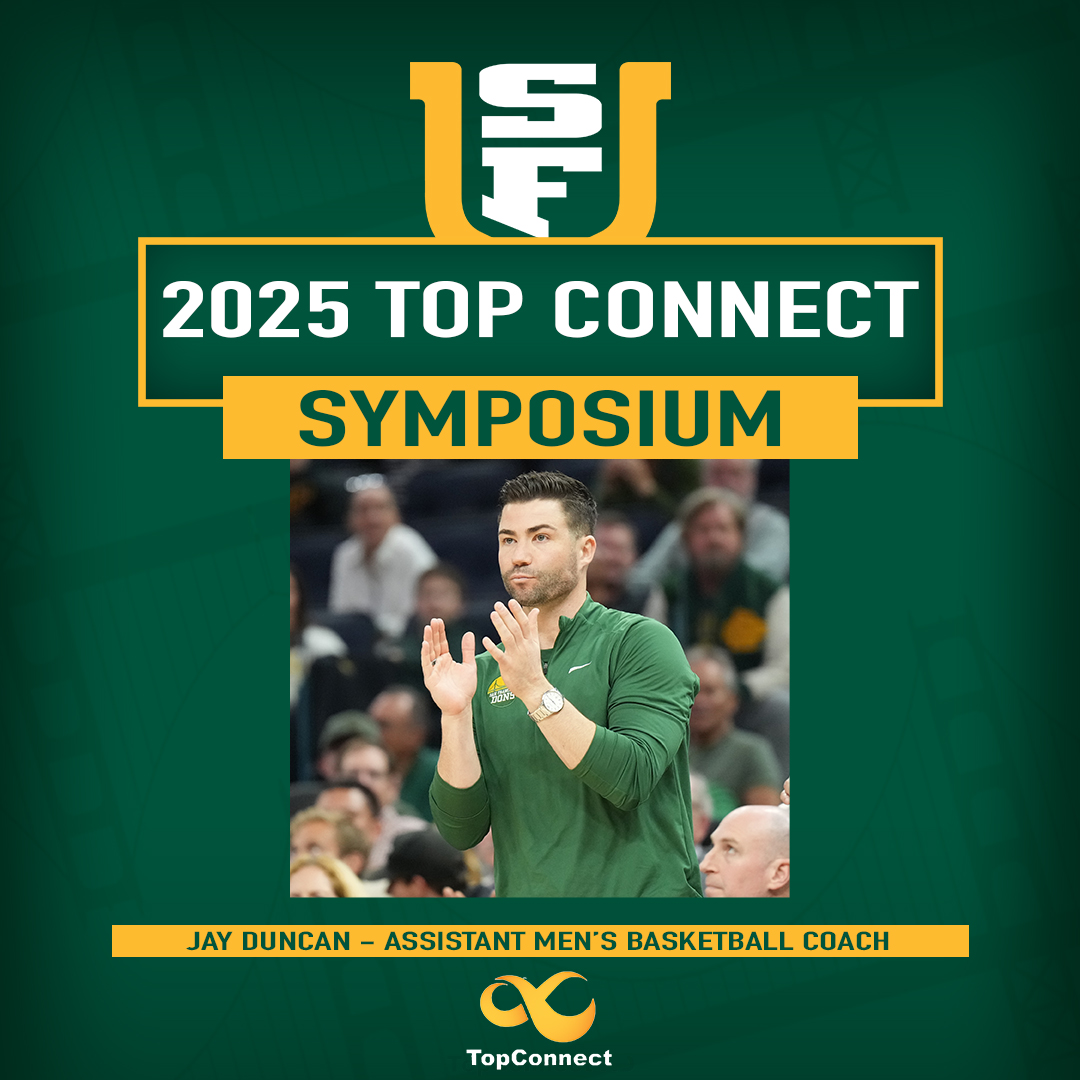 San Francisco Men's Basketball (@usfdonsmbb) on Twitter photo ππππ€ ππ ππ’π§ π
<a href="/CoachJayDuncan/">Jay Duncan</a> has been selected to his third straight TopConnect Symposium, which identifies the top assistant coaches in college basketball!
π°Full Release: shorturl.at/cGGmp
#USFDons | #WCChoops ππππ€ ππ ππ’π§ π
<a href="/CoachJayDuncan/">Jay Duncan</a> has been selected to his third straight TopConnect Symposium, which identifies the top assistant coaches in college basketball!
π°Full Release: shorturl.at/cGGmp
#USFDons | #WCChoops