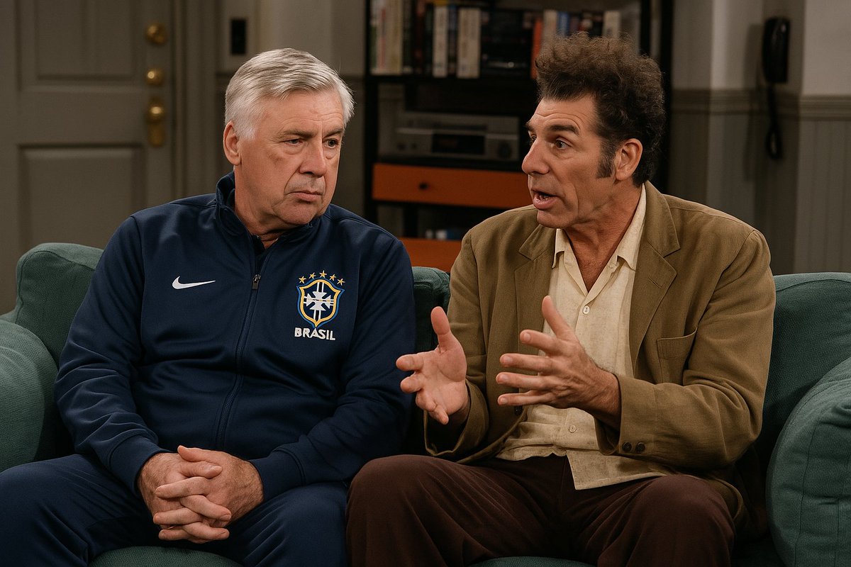 "Ancelotti, eu já falei...você precisa pegar umas dicas com meu amigo Newman. O Newman sabe das coisas"