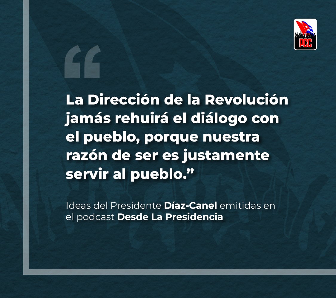 Partido Comunista de Cuba (@partidopcc) on Twitter photo En la medida que estas decisiones vayan funcionando, que vayamos perfeccionando también el contenido de estas medidas, avanzaremos y estaremos recuperando los ritmos, y estaremos superando incluso los ritmos que teníamos y tenemos previsto
<a href="/DiazCanelB/">Miguel Díaz-Canel Bermúdez</a> En la medida que estas decisiones vayan funcionando, que vayamos perfeccionando también el contenido de estas medidas, avanzaremos y estaremos recuperando los ritmos, y estaremos superando incluso los ritmos que teníamos y tenemos previsto
<a href="/DiazCanelB/">Miguel Díaz-Canel Bermúdez</a>