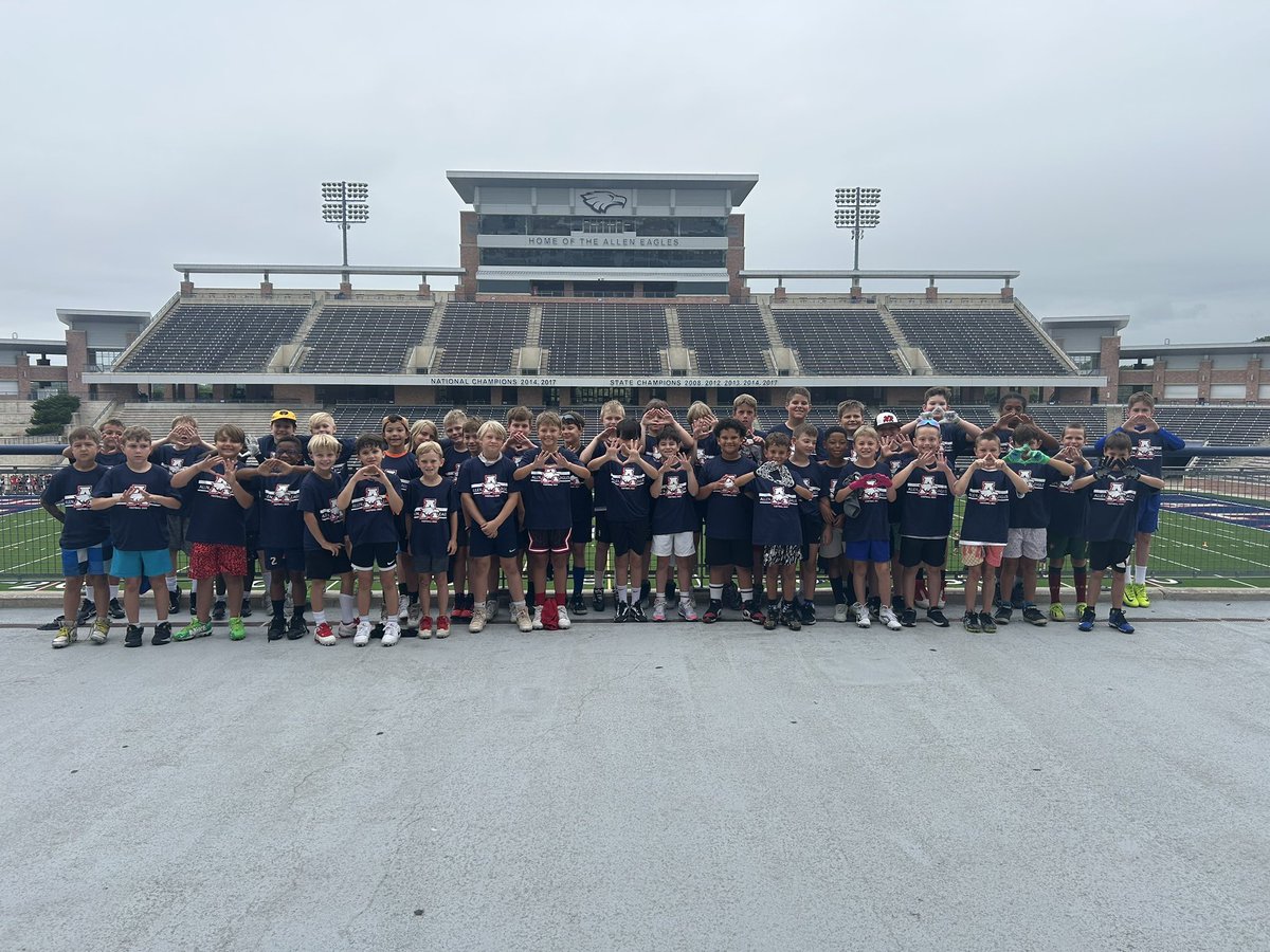 Allen Eagles Football🏆🏆🏆🏆🏆 (@alleneaglesfb) on Twitter photo 2025 Allen Eagle Summer Youth Football Camp <a href="/AllenEaglesAth/">Allen ISD Athletics</a>
Day 4 🅰️🆙
#BTB | #RecruitTheA | <a href="/usnikefootball/">Nike Football</a> | <a href="/THSCAcoaches/">THSCA</a> 2025 Allen Eagle Summer Youth Football Camp <a href="/AllenEaglesAth/">Allen ISD Athletics</a>
Day 4 🅰️🆙
#BTB | #RecruitTheA | <a href="/usnikefootball/">Nike Football</a> | <a href="/THSCAcoaches/">THSCA</a>
