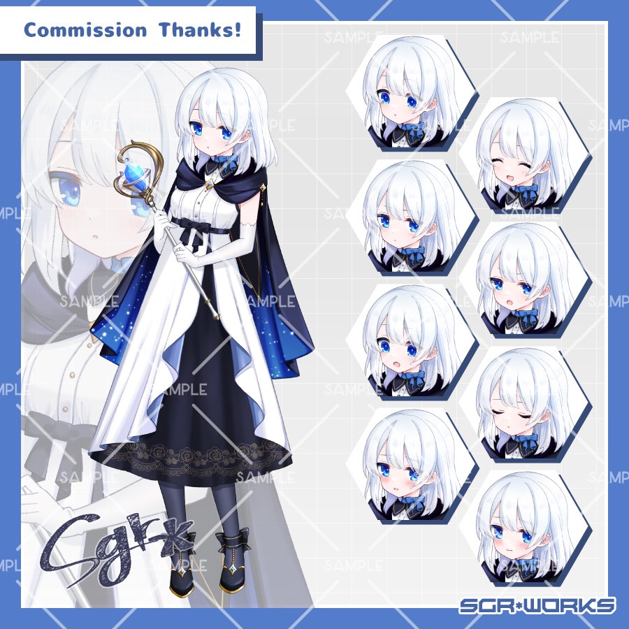 白髪青目屋さんです #我ながら天才的なキャラデザ4選 