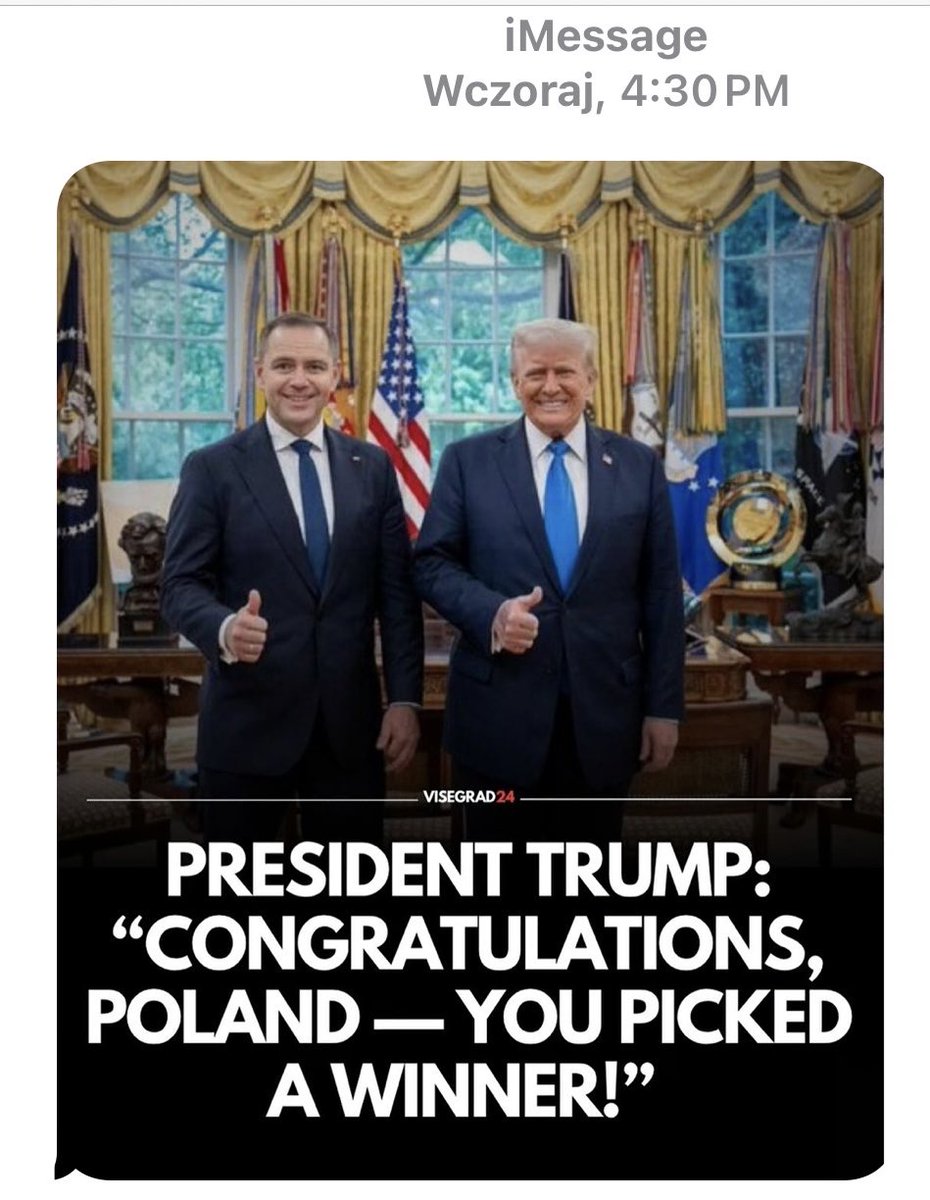 Zadzwonił do mnie mój 🇺🇸znajomy biznesman przesyłając mi tę fotkę. Paul gratuluję Ci prezydenta i to że nigdy nie zwątpiłeś w swoją Ukochaną Ojczyznę🇵🇱Pamiętam z tobą dyskusję dużo mi wyjaśniłeś i dużo zrozumiałem dla czego Polska jest tak w historii świata .Dziękuję Ci Jimmy 🙏