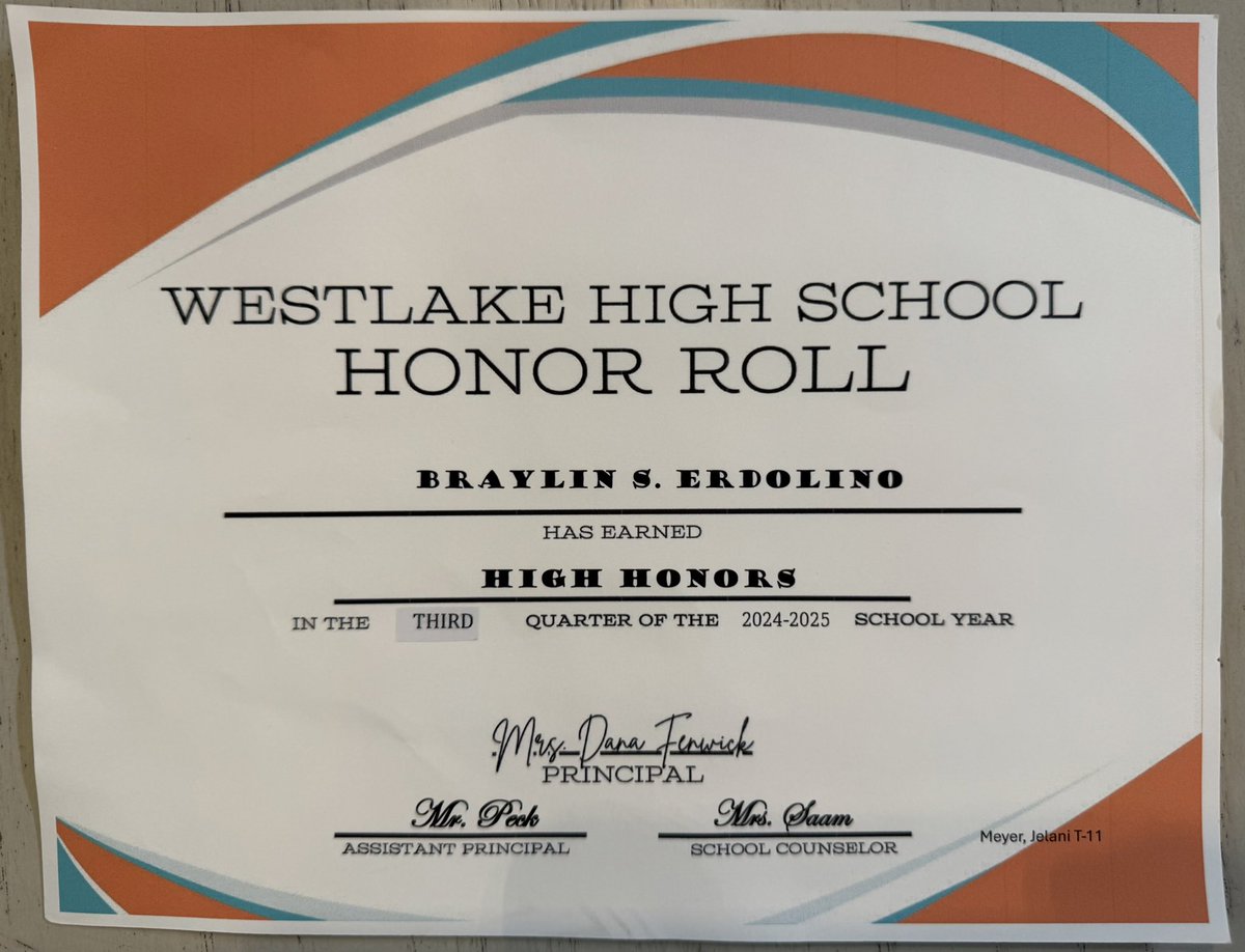 Braylin Erdolino (@42erdolino) on Twitter photo Very grateful to be recognized today for Academic Excellence for the 2024-2025 school year. I want to personally thank all my teachers and the staff of Westlake High School (Waldorf, MD) for everything they do. <a href="/WHS_MD_Football/">Westlake Football</a> <a href="/Athletics__WHS/">Westlake Athletics</a> <a href="/DaLawnParrish/">DaLawn Parrish</a> Very grateful to be recognized today for Academic Excellence for the 2024-2025 school year. I want to personally thank all my teachers and the staff of Westlake High School (Waldorf, MD) for everything they do. <a href="/WHS_MD_Football/">Westlake Football</a> <a href="/Athletics__WHS/">Westlake Athletics</a> <a href="/DaLawnParrish/">DaLawn Parrish</a>