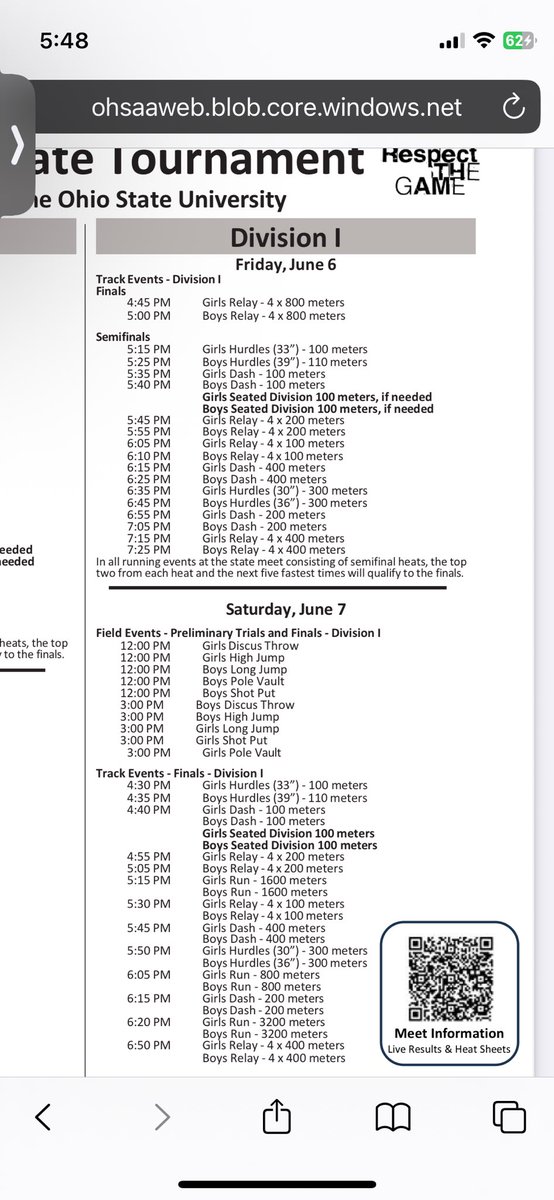 Good luck to our State Qualifiers tomorrow and Saturday at Jesse Owens Memorial Stadium!