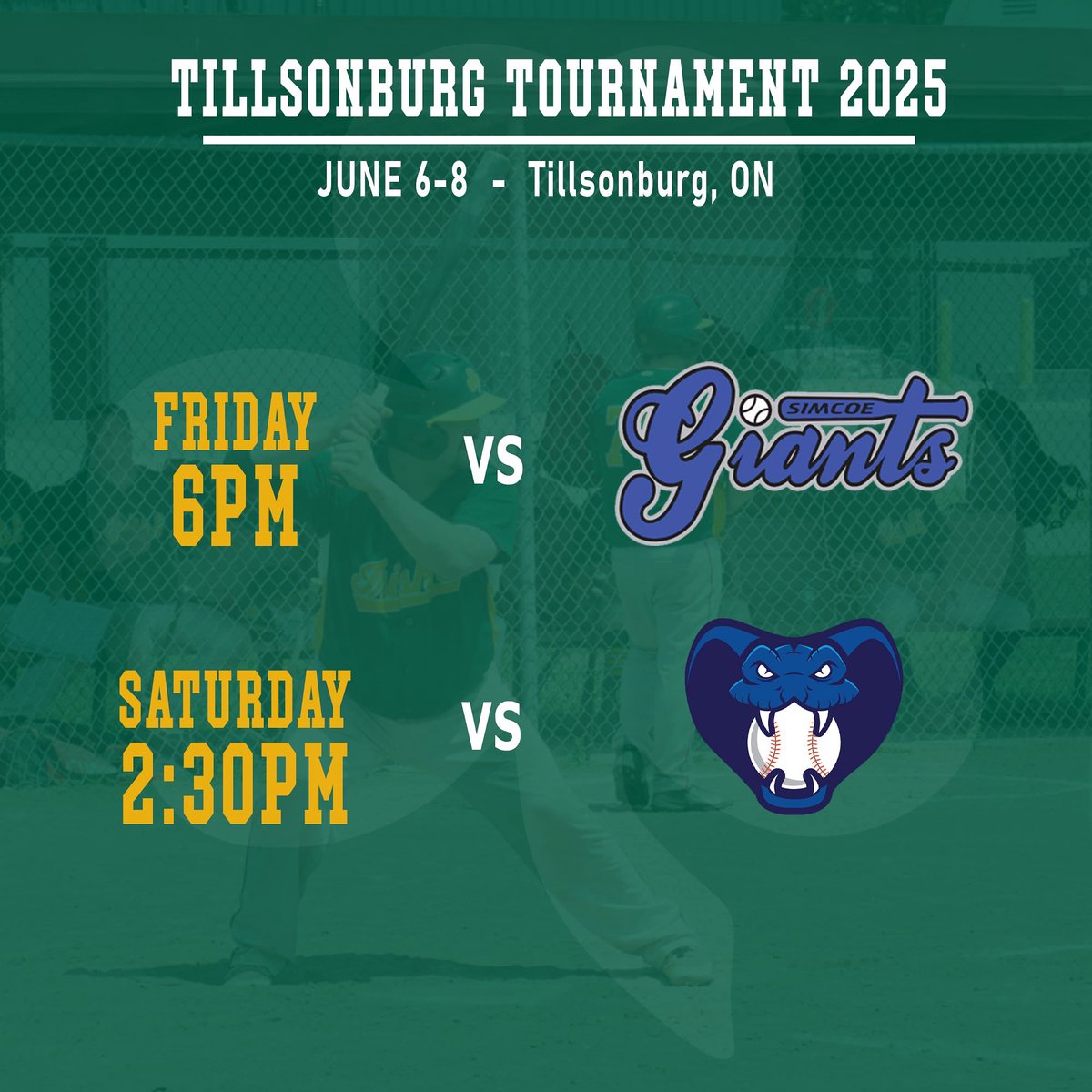 Tillsonburg!!

We’re Norfolk County bound tomorrow for the 2025 Tillsonburg Tournament!

First up, the Simcoe Giants on Friday night, followed by the St. Catherine’s Cobras on Saturday afternoon!

#LuckOfTheIrish☘️