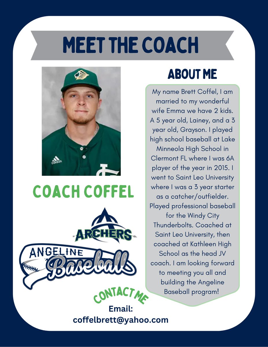 Angeline Academy of Innovation Athletics (@aai_athletics) on Twitter photo 🏹⚾️WELCOME TO ARCHER NATION⚾️🏹
We are pleased to announce that Coach Coffel will be leading our Archer Baseball program as our Head Coach!
Please join us in welcoming him to Archer Nation!
<a href="/PascoCoSports/">Pasco County Sports</a> <a href="/AngelineAcademy/">Angeline Academy of Innovation</a> 🏹⚾️WELCOME TO ARCHER NATION⚾️🏹
We are pleased to announce that Coach Coffel will be leading our Archer Baseball program as our Head Coach!
Please join us in welcoming him to Archer Nation!
<a href="/PascoCoSports/">Pasco County Sports</a> <a href="/AngelineAcademy/">Angeline Academy of Innovation</a>