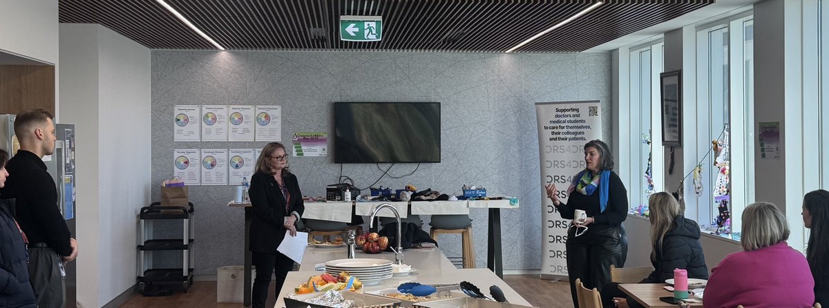 We’re proud to stand with healthcare workers for #CrazySocks4Docs Day 2025. Thanks to Dr <a href="/MarisaMagiros/">Marisa Magiros</a> for joining our morning tea. Wear your boldest socks to help end stigma around mental health in medicine. crazysocks4docs.com.au