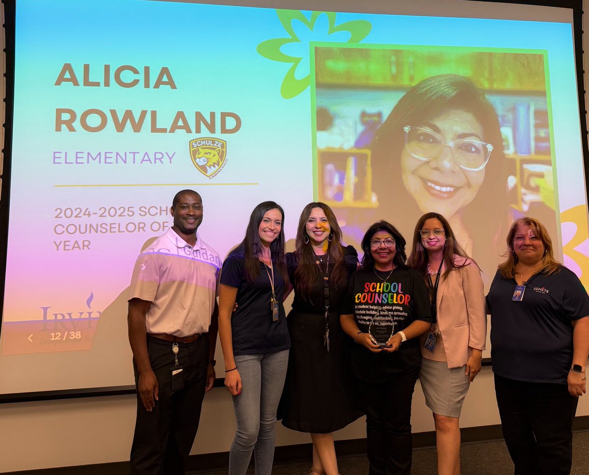 Rossee Nava (@navarossee) on Twitter photo Congratulations Mrs. Rowland on being named the Elementary Counselor of the Year for 2024-2025! We are so proud of you!! <a href="/SchulzePanthers/">Schulze Elementary</a> <a href="/IrvingISD/">Irving ISD</a> Congratulations Mrs. Rowland on being named the Elementary Counselor of the Year for 2024-2025! We are so proud of you!! <a href="/SchulzePanthers/">Schulze Elementary</a> <a href="/IrvingISD/">Irving ISD</a>