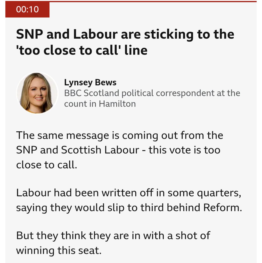 I'm hoping this is just bravado in the face of the inevitable from labour.

If they actually win this then the constituency deserve everything that's coming from labour.

Why anyone could vote for proven liars is beyond comprehension.

Are the BBC still clutching at straws?