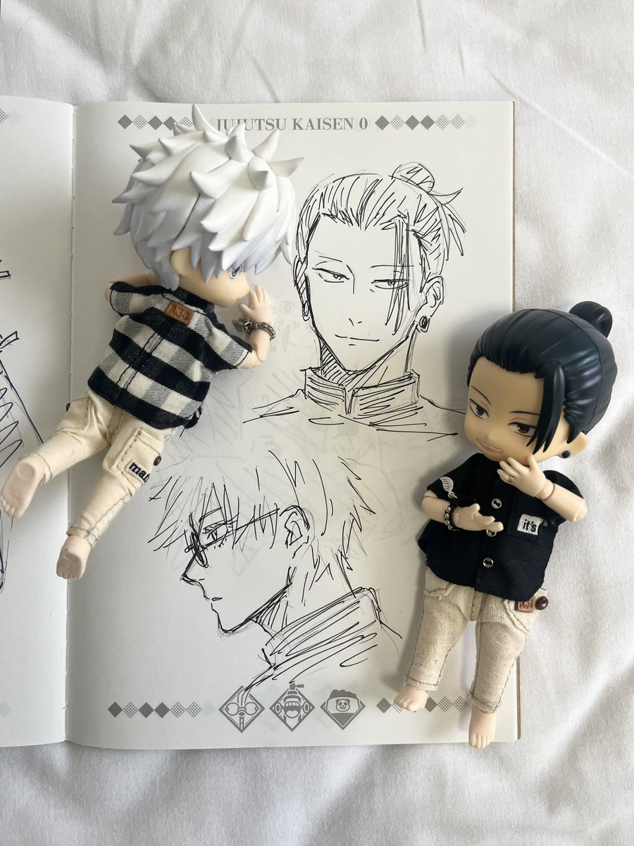 🩵💛可愛いねぇ😍

🩵💛カッコいいねぇ🥰

推し友ちゃんが描いてくれました😭🫶🏻💕
嬉しくて2人と一緒に見惚れています🥹

イラスト✒️にぼしさま（ <a href="/niboshiSGSG/">にぼし</a> ）

#呪術廻戦