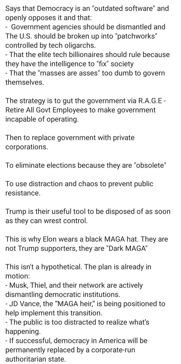 alluring_nyc's tweet image. Perfect summary of the #PayPalMafia
#DarkEnlightenment 
#PeterThiel
#NetworkState

&quot;Trump is their useful tool to be disposed of as soon as they can wrest control.&quot;