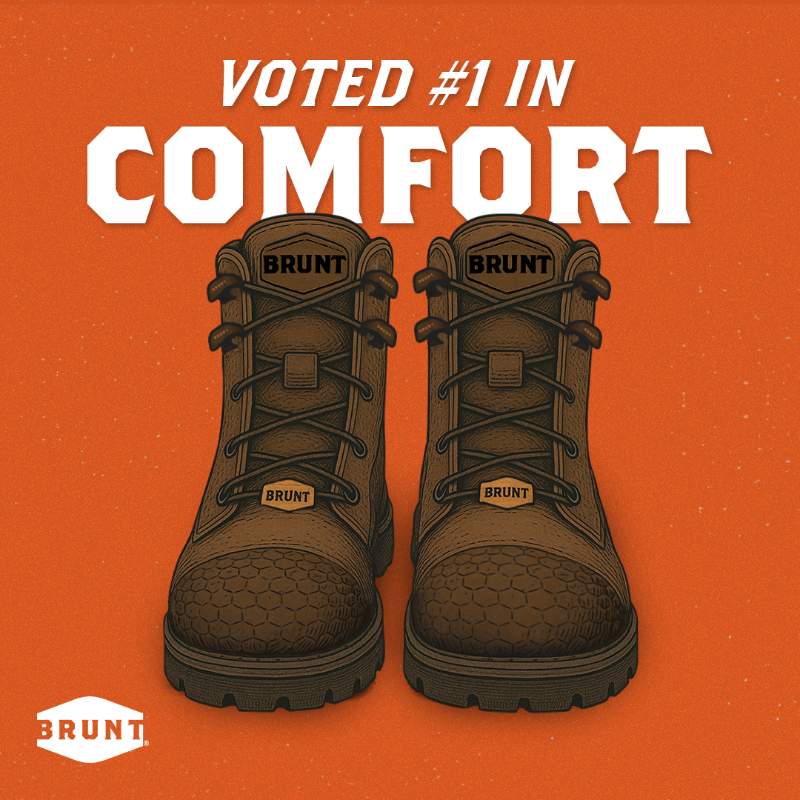 bruntworkwear's tweet photo. We added the BRUNT Toe to our best-selling boots to keep your toes from blowing out. Try em' on the job. If you don't love em' send em' back.