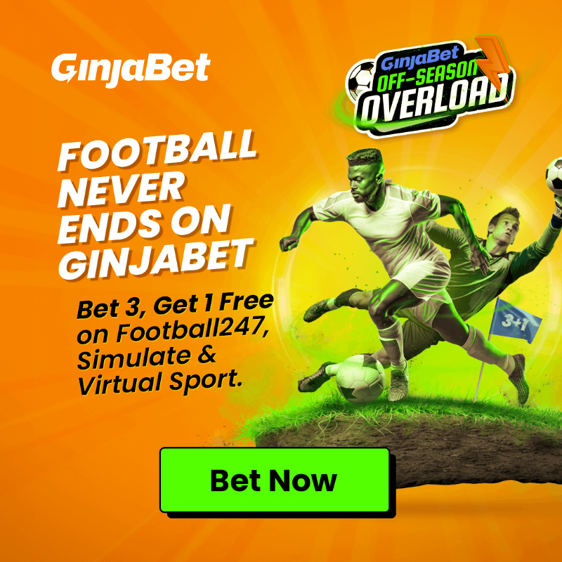 GinjaBet's tweet photo. When the leagues rest, GinjaBet steps in.
Stay in the game with Football247, Simulate &amp; Virtual Sport.

Bet 3, get 1 free.

#OffSeasonOverload #GinjaBet