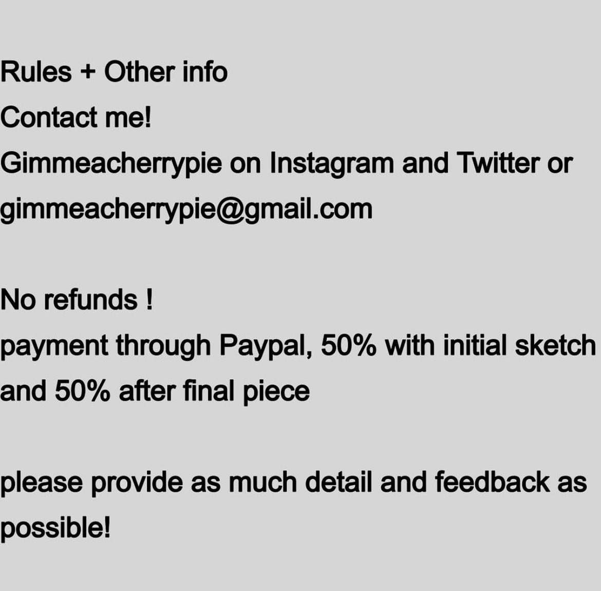 gimmeacherrypie's tweet image. not sure if I ever posted my new comm prices, new pinned tho !!
if you have any questions don’t be afraid to ask!
retweets are appreciated