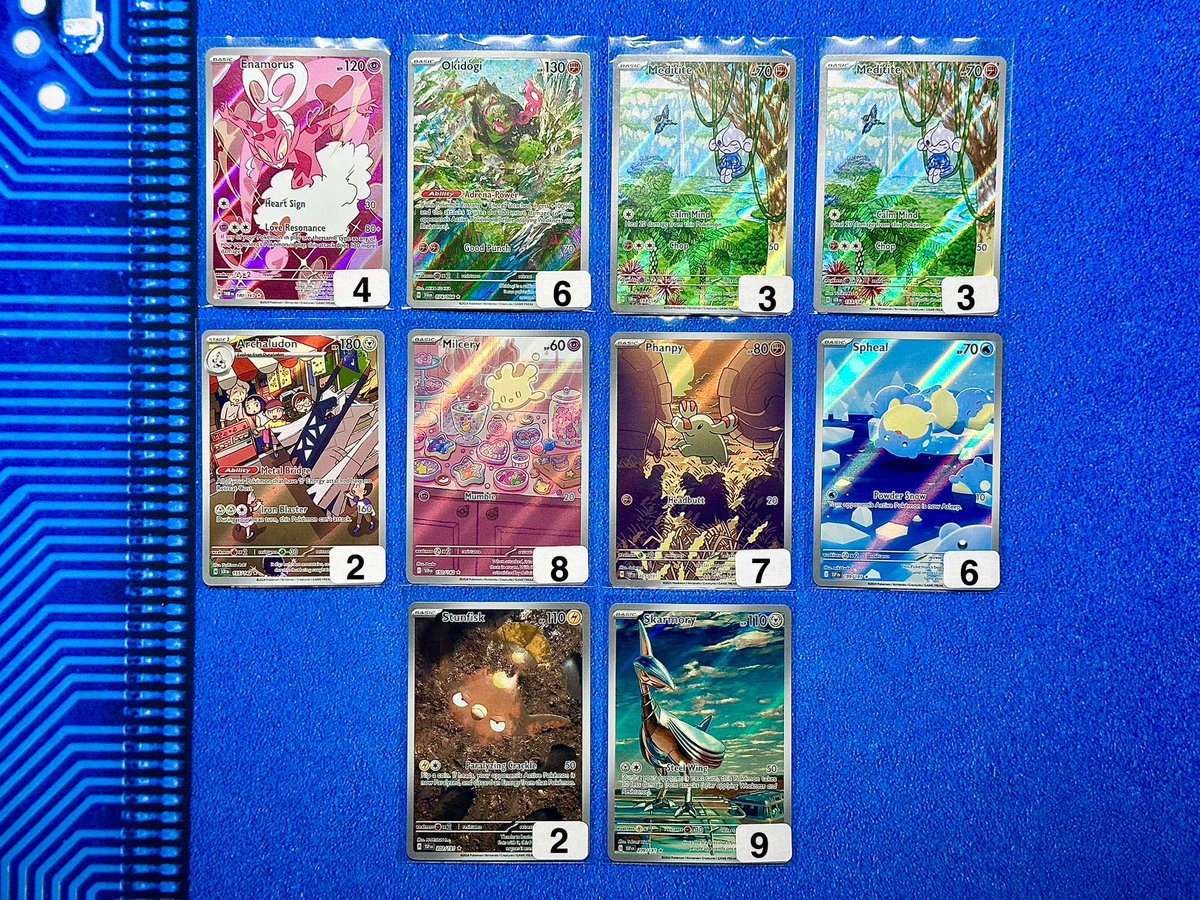 PJ (@asdfghjkl_tcg) on Twitter photo Post 1/5
Buncha IR’s!
Prices on cards.
Everything is NM unless noted on sticker.
$1 PWE (4 max, $10+ tracking incl.)
$4 BMWT
RT’s Appreciated 💙
<a href="/BUYSELLTRADETCG/">BUY/SELL/TRADE TCG</a>
<a href="/CardboardBanger/">💥 Cardboard Bangerz 💥</a> Post 1/5
Buncha IR’s!
Prices on cards.
Everything is NM unless noted on sticker.
$1 PWE (4 max, $10+ tracking incl.)
$4 BMWT
RT’s Appreciated 💙
<a href="/BUYSELLTRADETCG/">BUY/SELL/TRADE TCG</a>
<a href="/CardboardBanger/">💥 Cardboard Bangerz 💥</a>