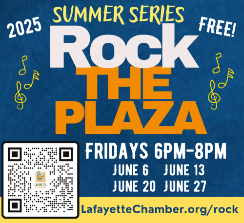 Rock the Plaza Concert Series - Free live music Fridays in June! lafayettechamber.org/rock