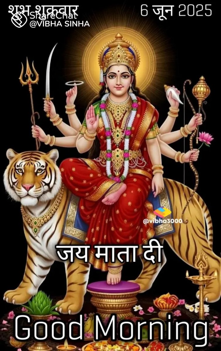 सर्व मंगल मागल्ये शिवे सर्वाथ साधिके!
शरण्ये त्रयम्बके गौरी नारायणी नमोऽस्तुते!!
                         जगत जननी मां भवानी की कृपा से आपका दिन शुभ और मंगलमय हो!
#जय_मां_जगतजननी 🚩
#जय_मां_महालक्ष्मी 🚩
#जय_माता_रानी_की🚩
#जय_माता_दी 🚩
#शुभ_मंगल_दिवस 🚩🌿🥀🙏