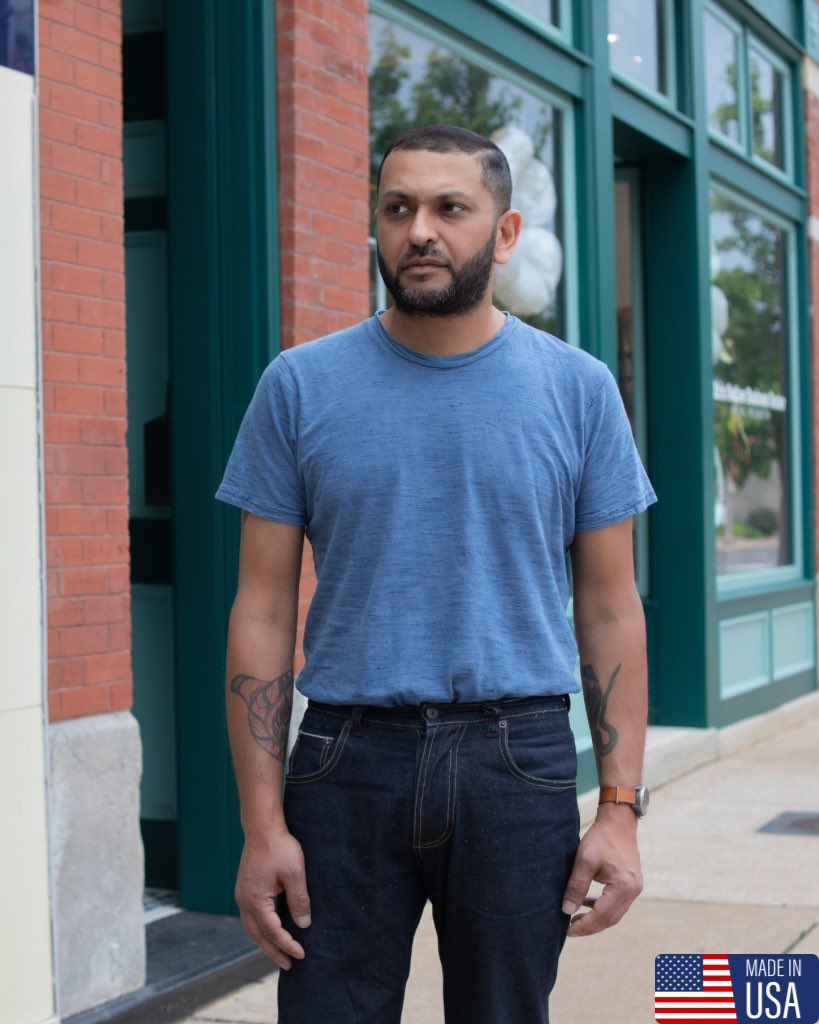 csoutpoststl's tweet image. The Light Indigo Slub Tee is dyed with pure indigo and designed to fade like your favorite pair of jeans. It is now  in-store and online. Made in Los Angeles.

link.csleathergoods.com/lightindigoslu…