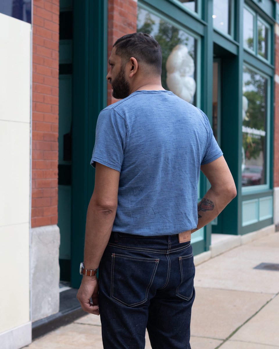 csoutpoststl's tweet image. The Light Indigo Slub Tee is dyed with pure indigo and designed to fade like your favorite pair of jeans. It is now  in-store and online. Made in Los Angeles.

link.csleathergoods.com/lightindigoslu…
