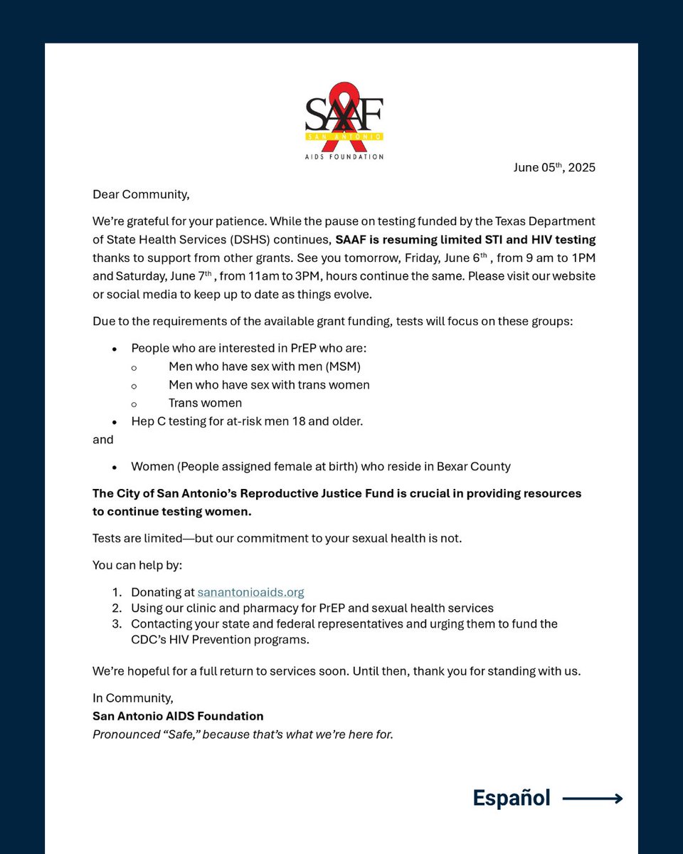 San Antonio AIDS Foundation tweet media