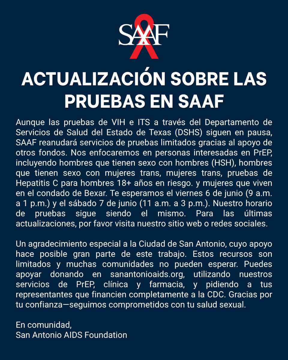 San Antonio AIDS Foundation tweet media