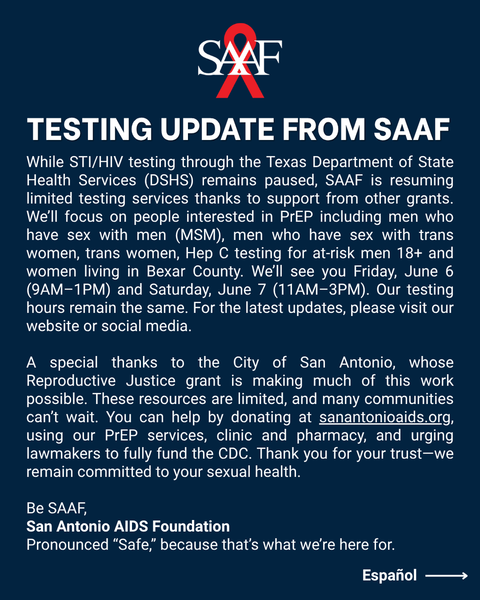 San Antonio AIDS Foundation tweet media
