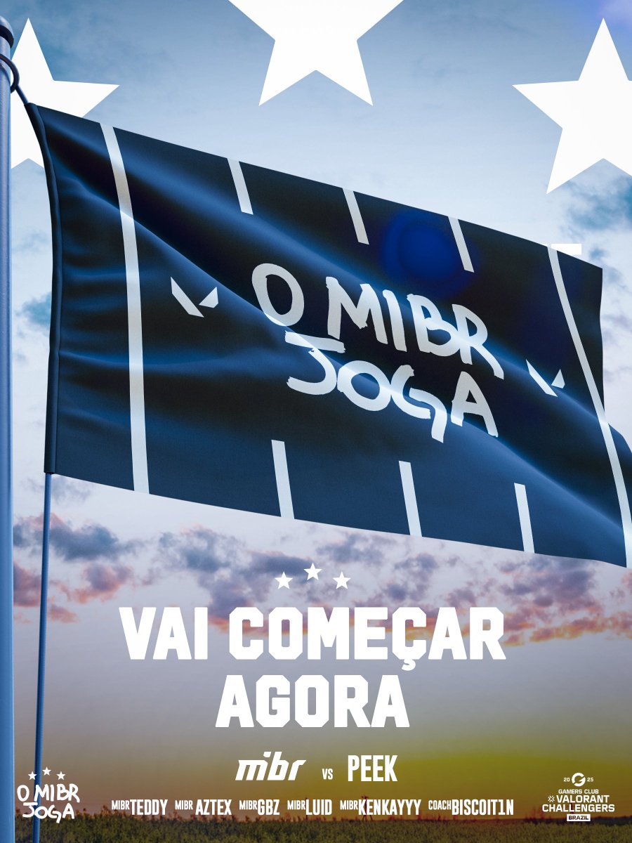 〔VCB 2025: SPLIT 2 〕

BORA PRA MAIS! ⑊ MIBR vs PEEK

🔹 twitch.tv/sacy