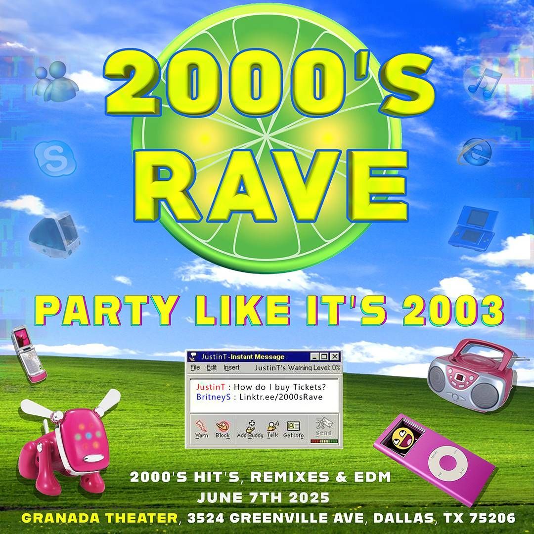 💥2000s RAVE AT GRANADA THEATER💥
💿CALLING ALL 90s BABIES: We're throwing a 2000s rave! Come experience a night of limewire classics remixed for the dancefloor by the hottest artists in EDM. Party like it's 2003!
🎟️THIS SATURDAY - JUNE 7
buff.ly/XQLChug