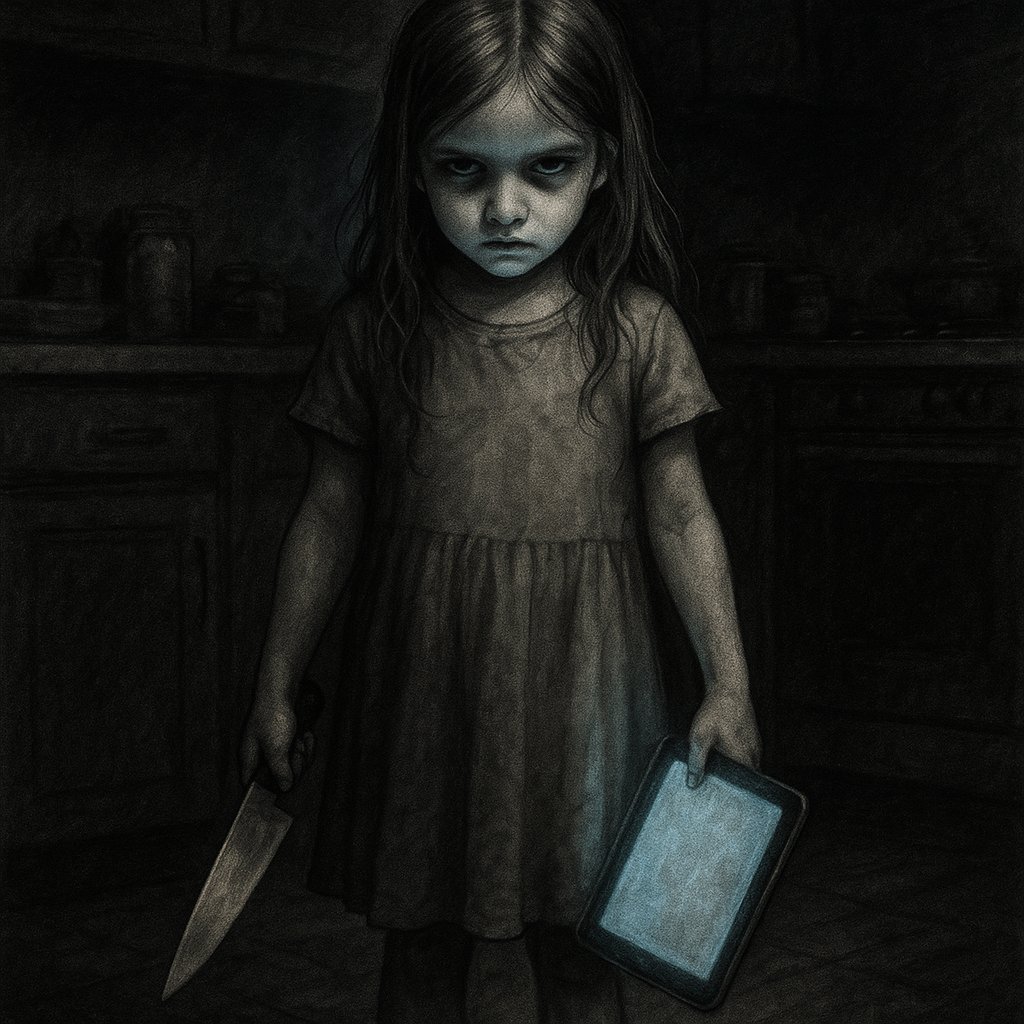 jasonlwriter's tweet image. She only wanted a nap.
But Keelee had other plans.
⁠
Watch Tablet Time: a 60-second nightmare about technology, obedience, and a mother’s worst fear.
⁠
zurl.co/8t4v4 
⁠
#FlashFrights #TabletTime #ShortHorror #MicroFiction #CreepyTok #HorrorStory #ScaryShorts