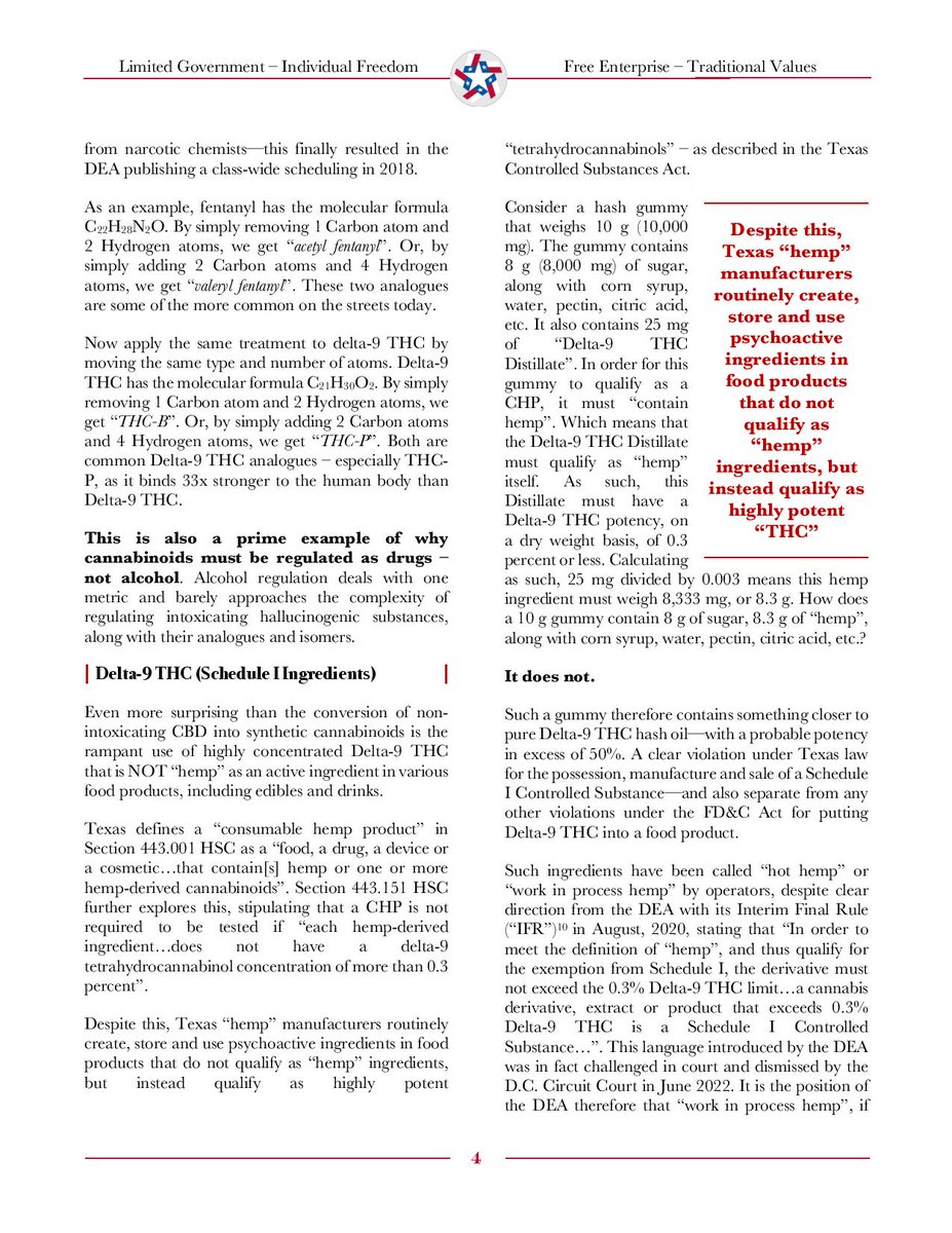 SaferTexas's tweet image. The Truth about "Hemp" & Senate Bill 3 (2/3)
#txlege #SB3 #BanSyntheticTHC #SaferTexas