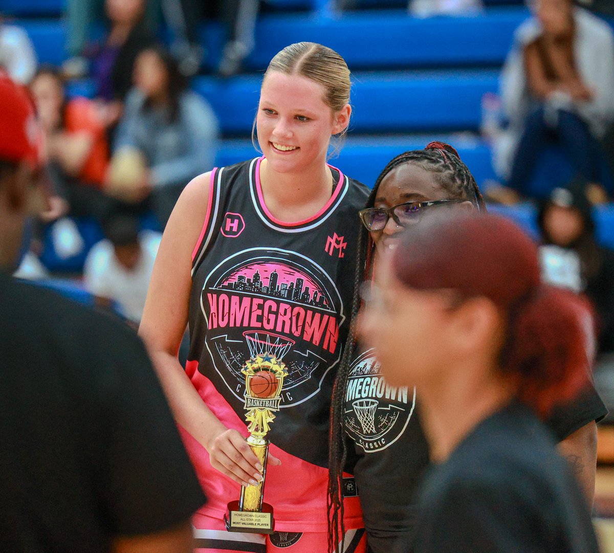 lenny_padilla's tweet photo. Former Zeeland East teammates Emily Wierenga and Mirra Fenlon actually guarded each other in the Homegrown Classic Basketball All-Star Game on Thursday at Cornerstone University. Wierenga was named MVP of the game. https://t.co/ud7jtK45Lw
