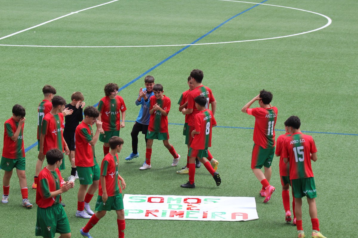 Amio_SD's tweet photo. Segunda infantil 

🔸 Amio 8 - 0 @eflalin2003 "B"

Vitoria dos nosos para pechar a tempada na cuarta posición! 

👏🏼 Parabéns a todos os xogadores e corpo técnico pola gran tempada! 

#ForzaAmio ❤️💚 https://t.co/pOrXp349Na