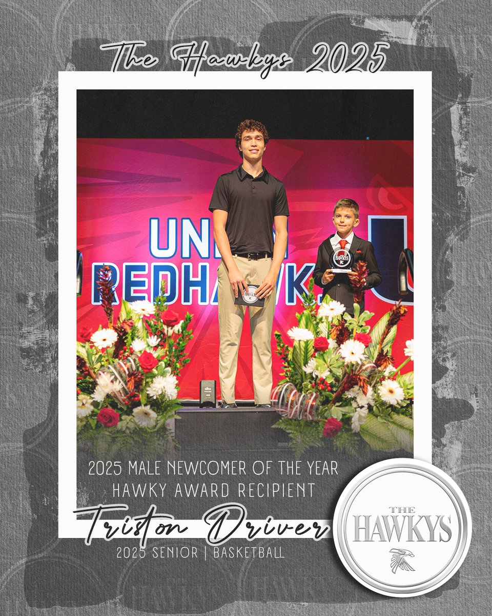 Union_Athletics's tweet photo. #HawkysRewind | Male Newcomer of the Year
The 2025 deserving nominees were: Triston Driver, Robert (RJ) Ritter & Beckham Tibbles.
Triston Driver took home the Hawky! He brought next-level energy and leadership to Union Varsity Basketball this season. #HawkysRewind @Union_Hoops https://t.co/YoHx9m5Id5