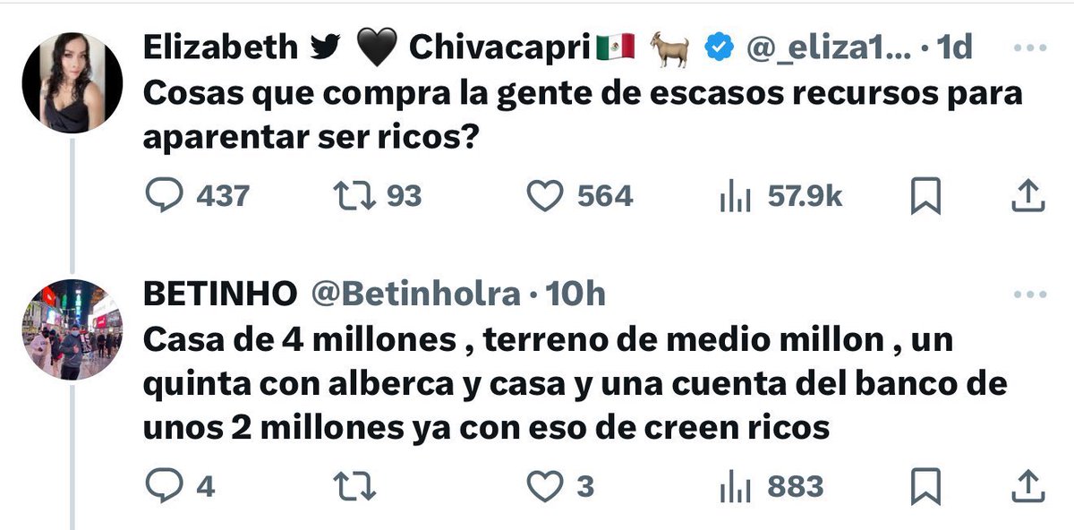 Abundan los millonarios en tuiter