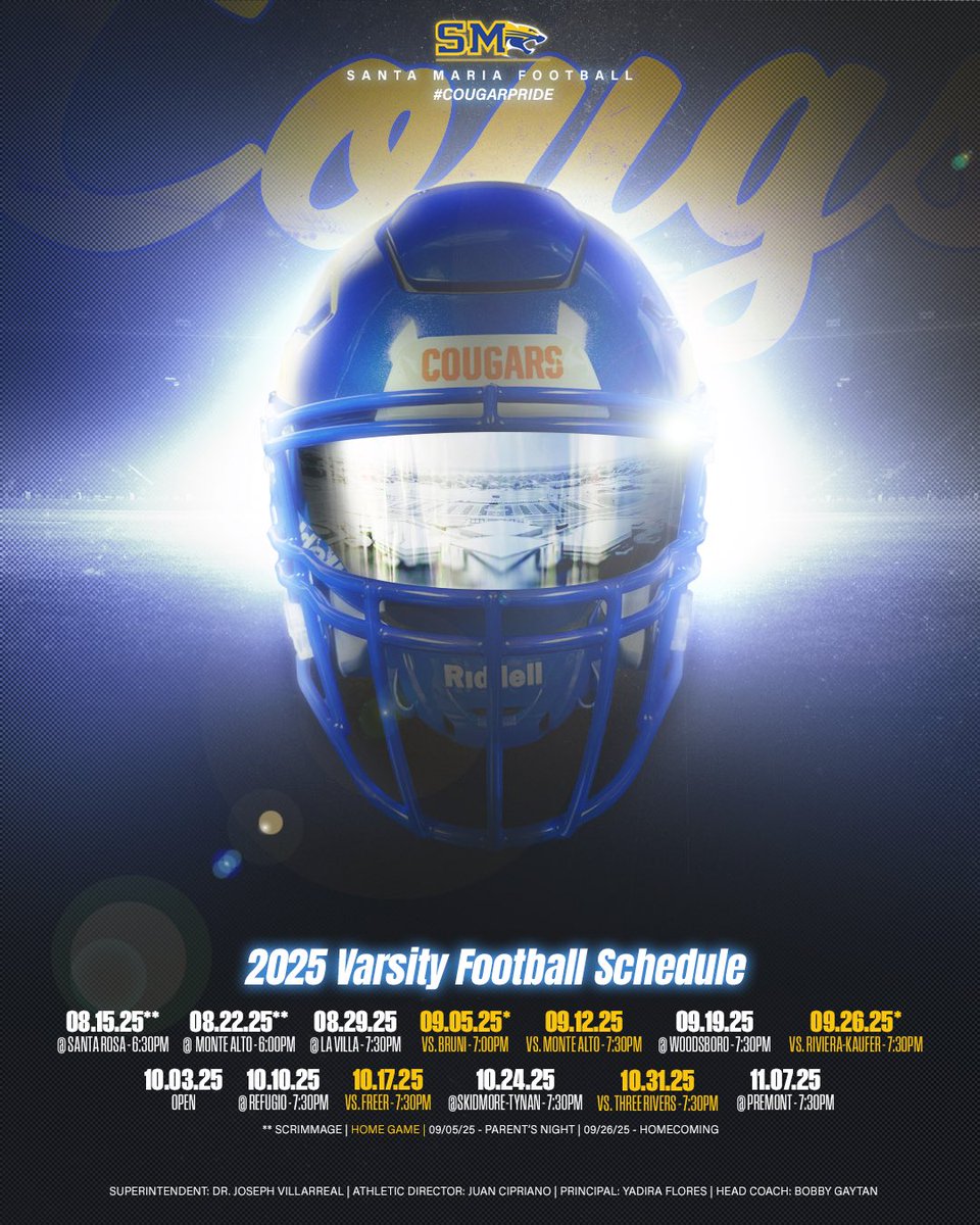 bobby_g03's tweet photo. August is upon us! Thank you Eric Espinoza for the one of a kind artwork.
#CougarPride @SantaMariaHSFB @jrv206 @Matt_Stepp817 https://t.co/OCIJiqJTEo