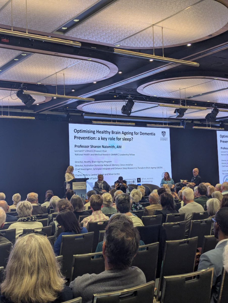 SIESTA Research Program (@siestasynergy) on Twitter photo To close #ADRF2025, <a href="/Prof_Naismith/">Sharon Naismith, AM, FASSA</a> gave a public lecture on sleep with Maggie Beer with over 600 registrations ! To close #ADRF2025, <a href="/Prof_Naismith/">Sharon Naismith, AM, FASSA</a> gave a public lecture on sleep with Maggie Beer with over 600 registrations !