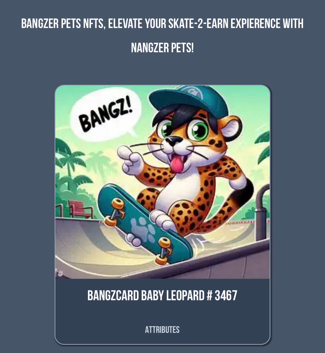 LieshoutRamon's tweet image. Just started my journey on @BangzBoard and already got this awsome baby leopard to adopt.  #BANGZ $BANGZ
