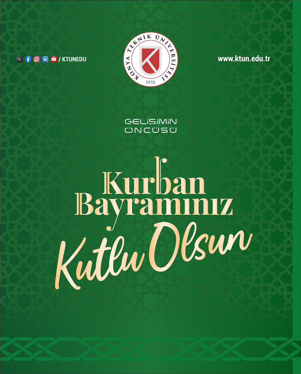 Paylaşmanın, dayanışmanın ve birlik olmanın anlam kazandığı bu özel bayramda; sevdiklerinizle birlikte sağlıklı, huzurlu ve mutlu bir bayram geçirmenizi dileriz.

Bayramın tüm insanlığa barış, bereket ve umut getirmesini temenni ederiz.

#KurbanBayramınızKutluOlsun