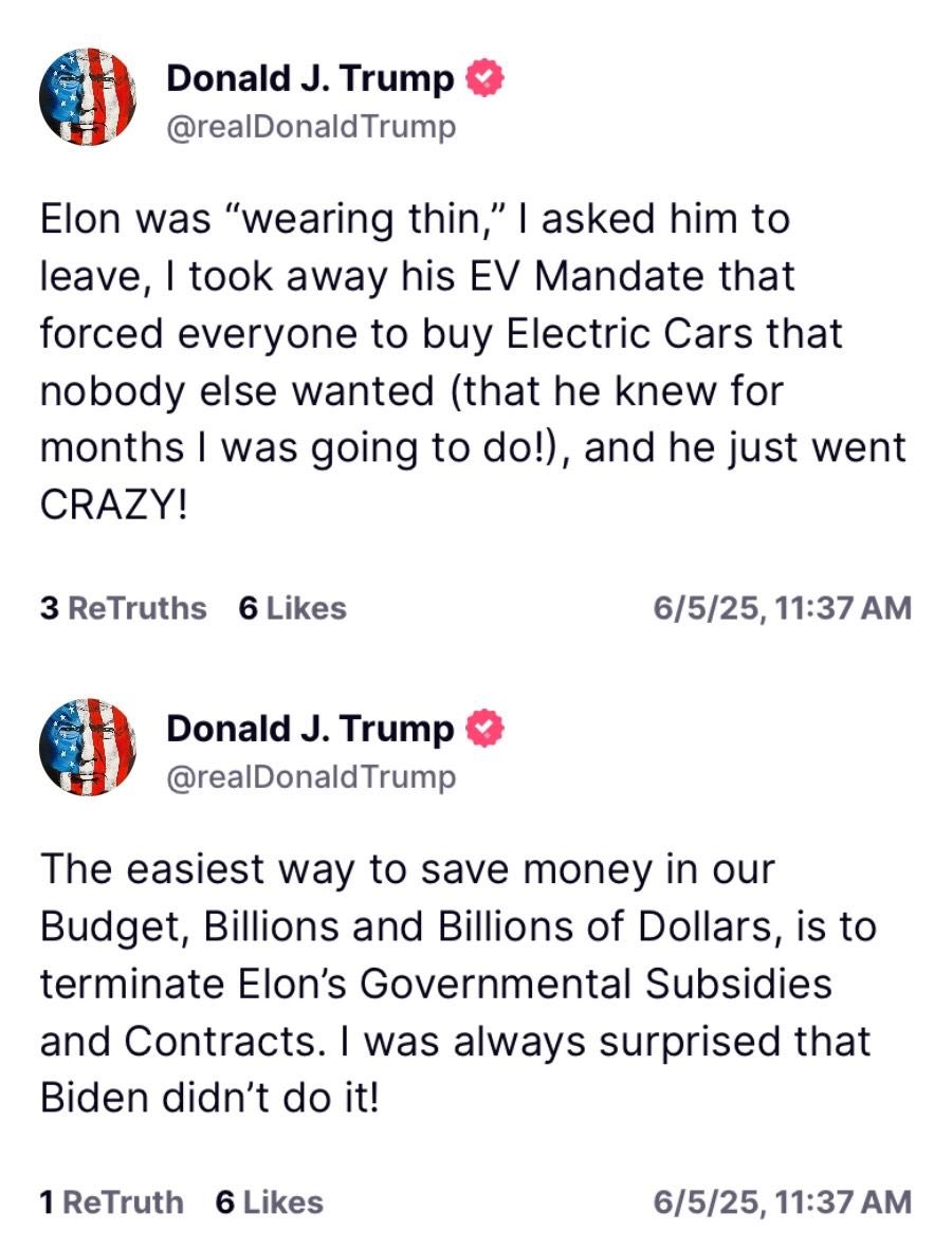 SholaMos1's tweet photo. Elon Musk and Trump are over. I’m here for the chaos ☕️ https://t.co/lI0ivpC2qK