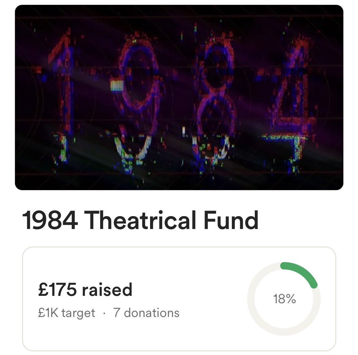 OctaviusTheatre's tweet image. 18% to our goal already! We can’t thank you enough! gofund.me/3fddca82