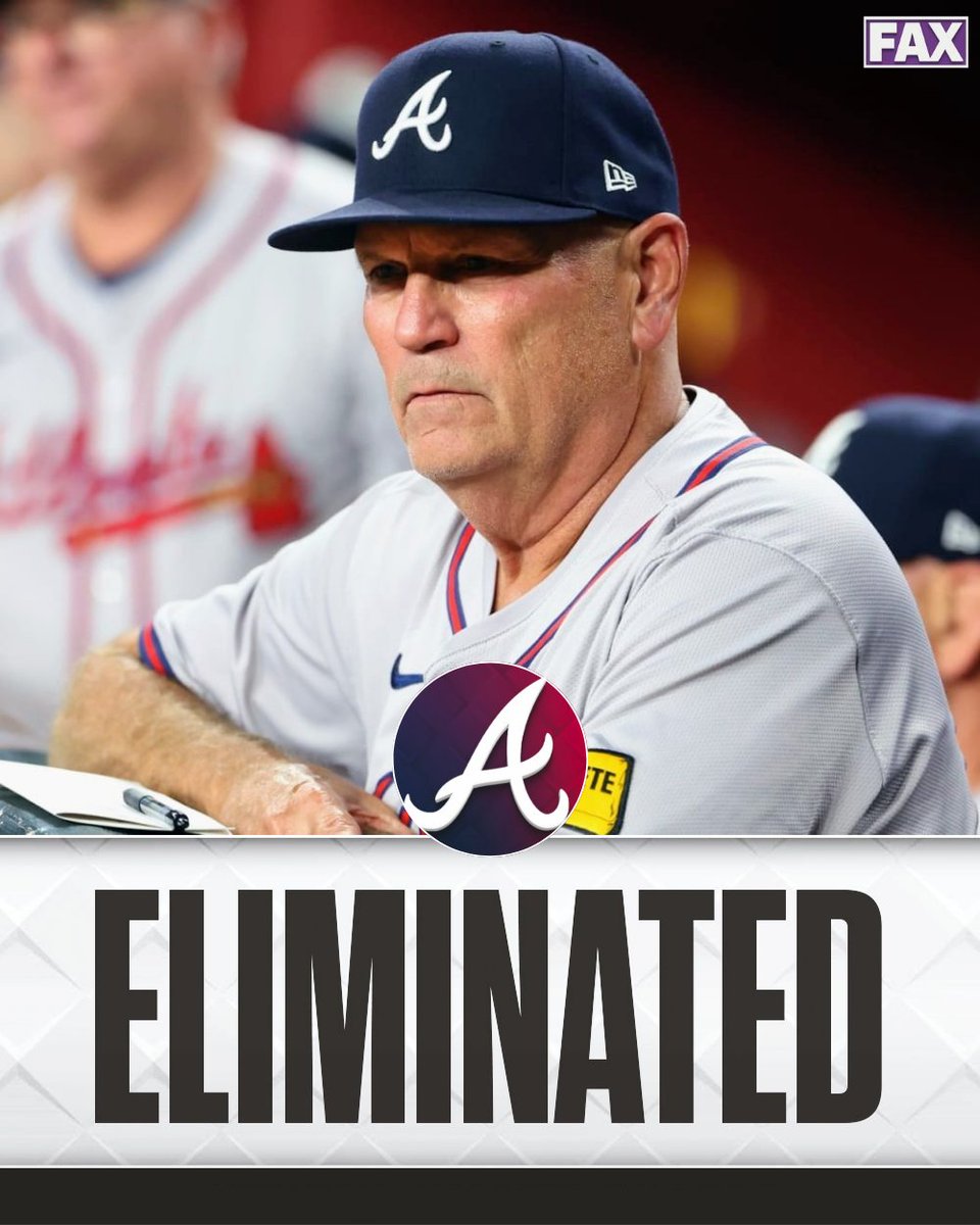 MLBONFAX's tweet image. The Atlanta Braves have been eliminated from playoff contention