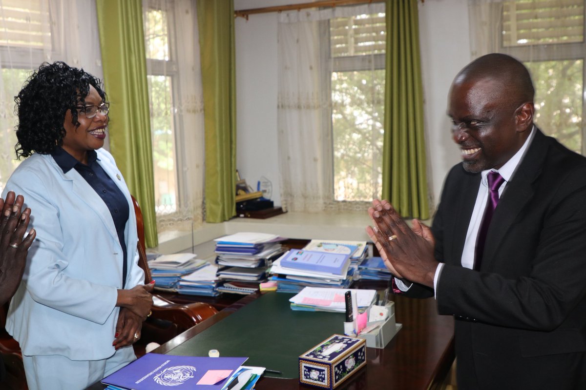 WHO South Sudan (@whosouthsudan) on Twitter photo Today, <a href="/WHOSouthSudan/">WHO South Sudan</a> Rep. <a href="/karamagih/">Dr Humphrey Karamagi</a> joined the official welcoming ceremony for Hon. Sarah Cleto Rial, the new Minister of Health 🇸🇸.
Dr. Karamagi congratulated her and reaffirmed <a href="/WHO/">World Health Organization (WHO)</a>’s steadfast support in strengthening health systems and serving communities. Today, <a href="/WHOSouthSudan/">WHO South Sudan</a> Rep. <a href="/karamagih/">Dr Humphrey Karamagi</a> joined the official welcoming ceremony for Hon. Sarah Cleto Rial, the new Minister of Health 🇸🇸.
Dr. Karamagi congratulated her and reaffirmed <a href="/WHO/">World Health Organization (WHO)</a>’s steadfast support in strengthening health systems and serving communities.