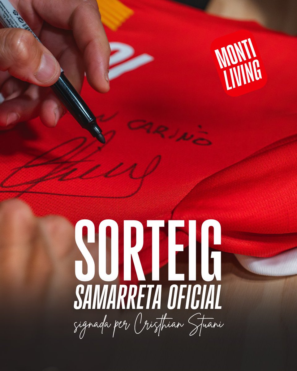 🎁 ENS ACOMIADEM DE LA MILLOR MANERA!

Sortegem a Instagram una 𝙨𝙖𝙢𝙖𝙧𝙧𝙚𝙩𝙖 𝙤𝙛𝙞𝙘𝙞𝙖𝙡 𝙦𝙪𝙚 𝙫𝙖 𝙫𝙚𝙨𝙩𝙞𝙧 <a href="/CristhianStuani/">Cristhian Stuani</a> 𝙚𝙣 𝙪𝙣 𝙙𝙚𝙡𝙨 𝙥𝙖𝙧𝙩𝙞𝙩𝙨 𝙙𝙚 𝙡𝙖 𝙝𝙞𝙨𝙩𝙤𝙧𝙞𝙘𝙖 𝙥𝙖𝙧𝙩𝙞𝙘𝙞𝙥𝙖𝙘𝙞𝙤 𝙙𝙚𝙡 <a href="/GironaFC/">Girona FC</a> 𝙖 𝙡𝙖 𝘾𝙝𝙖𝙢𝙥𝙞𝙤𝙣𝙨.