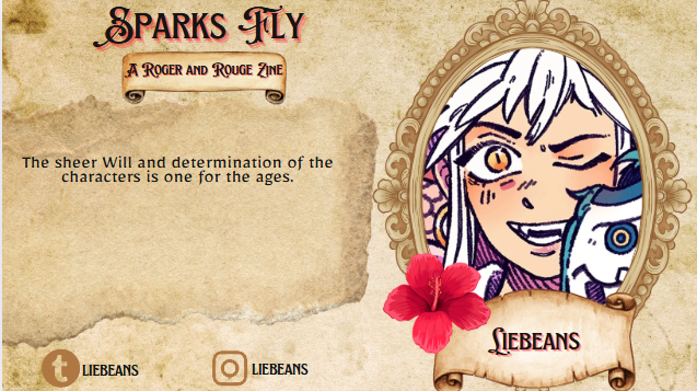 Sharing with you a story that makes Sparks Fly!  Telling the Story of Roger and Rouge once more is Liebeans!